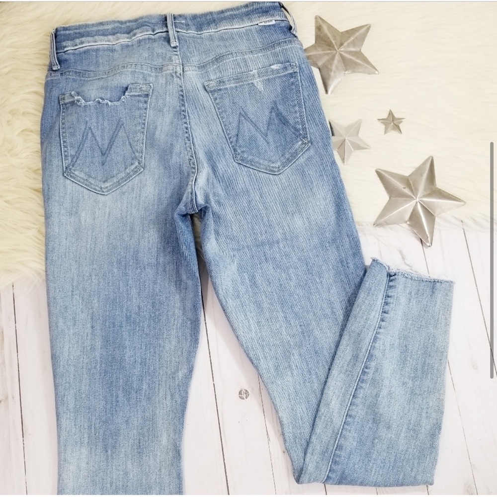 MOTHER high waisted looker skinny jeans ankle fray - Picture 2 of 8